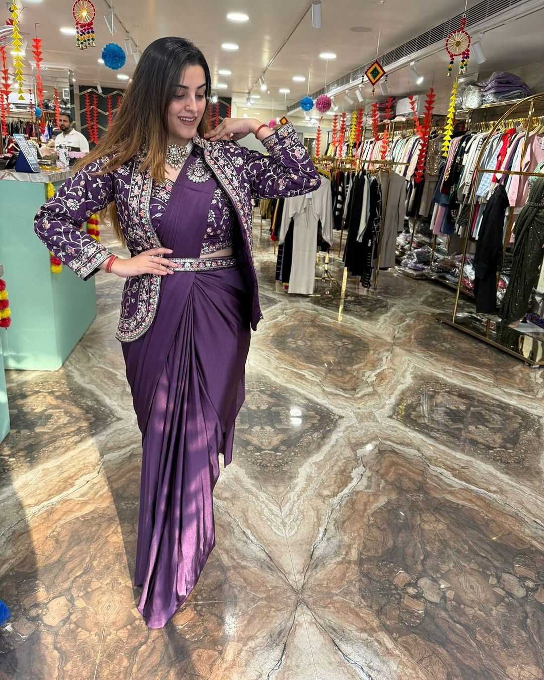 YNF Wholesale Satin Ready To Wear Sarees  | Surat Manufacturer