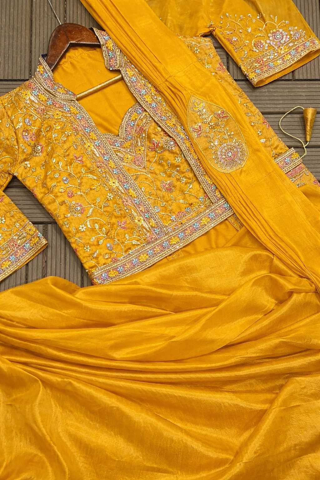 YNF Wholesale Satin Ready To Wear Sarees  | Surat Manufacturer