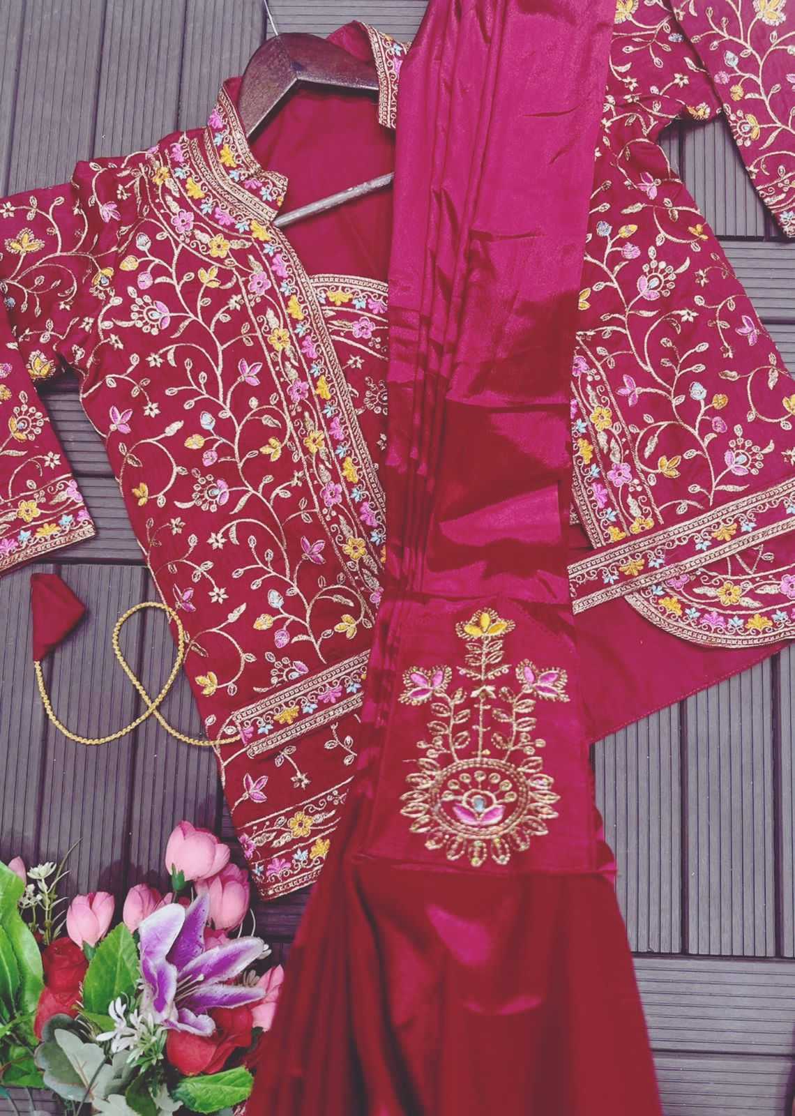 YNF Wholesale Satin Ready To Wear Sarees  | Surat Manufacturer