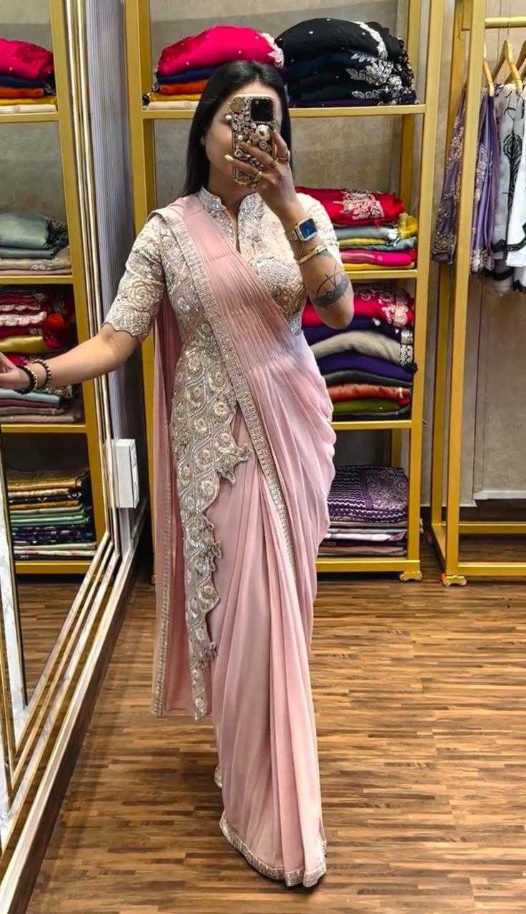 YNF Wholesale Chinon Ready To Wear Sarees  | Surat Manufacturer