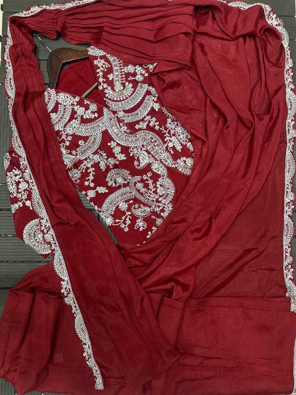 YNF Wholesale Chinon Ready To Wear Sarees  | Surat Manufacturer