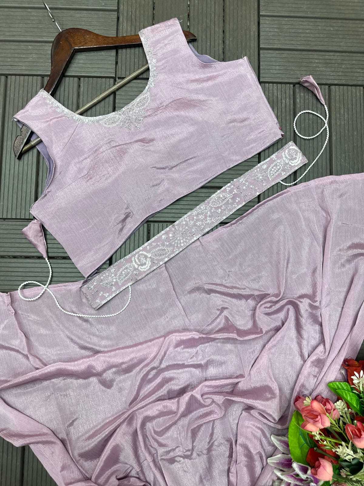 YNF Wholesale Chinon Sequence Sarees  | Surat Manufacturer