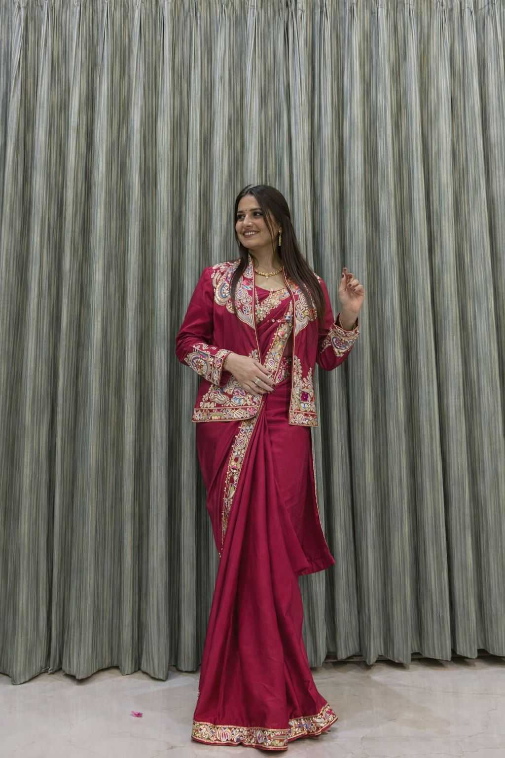 YNF Wholesale Crepe Ready To Wear Sarees  | Surat Manufacturer