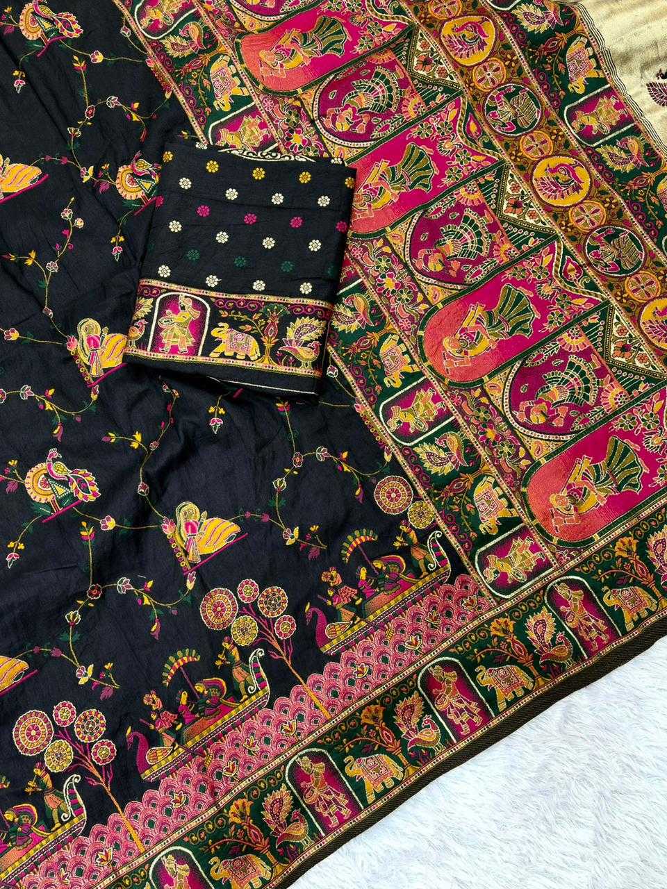 YNF Wholesale Pashmina Traditional Silk Sarees  | Surat Manufacturer