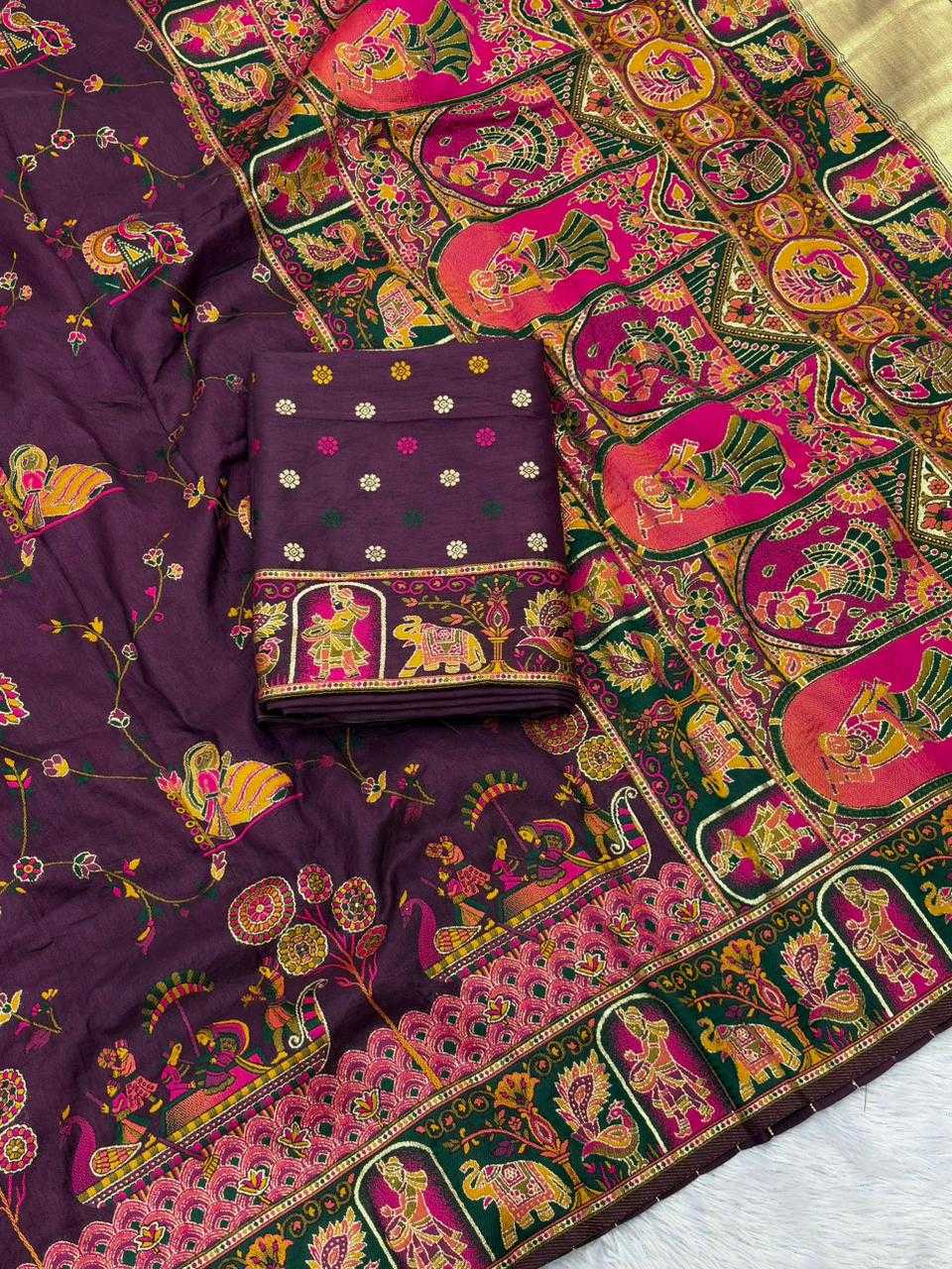 YNF Wholesale Pashmina Traditional Silk Sarees  | Surat Manufacturer