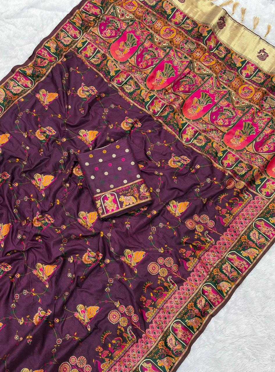 YNF Wholesale Pashmina Traditional Silk Sarees  | Surat Manufacturer