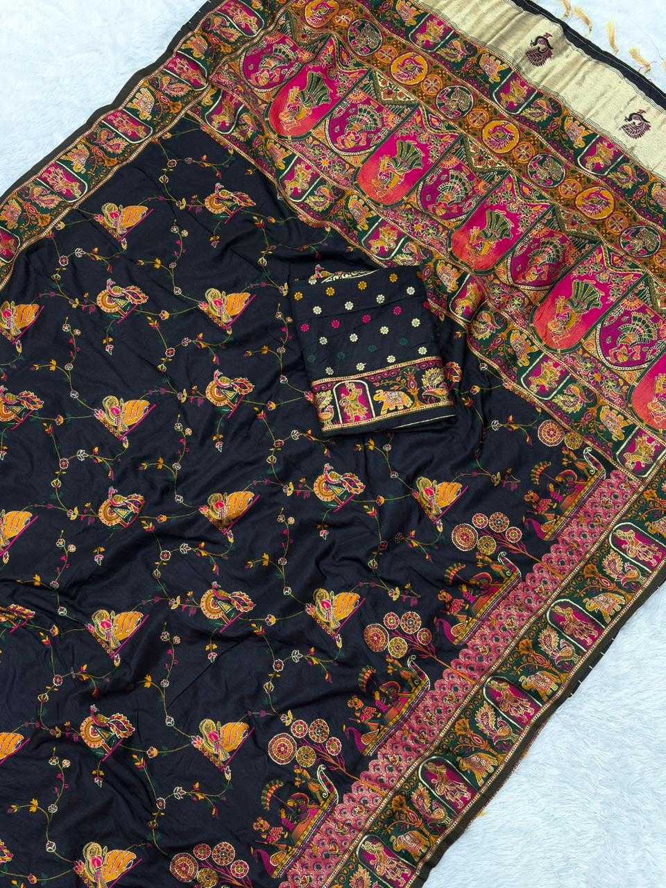 YNF Wholesale Pashmina Traditional Silk Sarees  | Surat Manufacturer