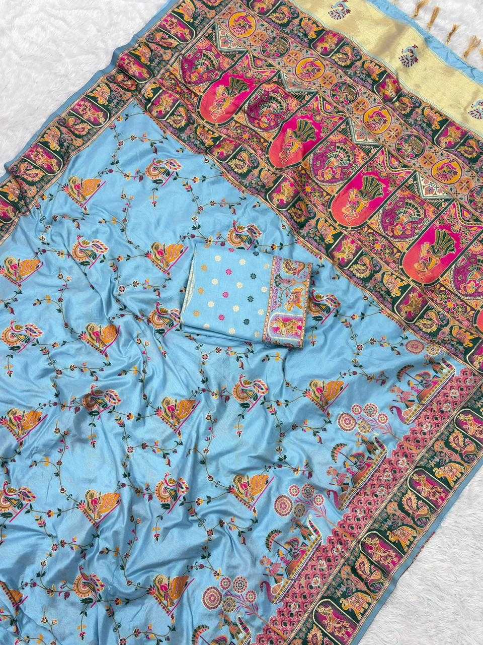YNF Wholesale Pashmina Traditional Silk Sarees  | Surat Manufacturer