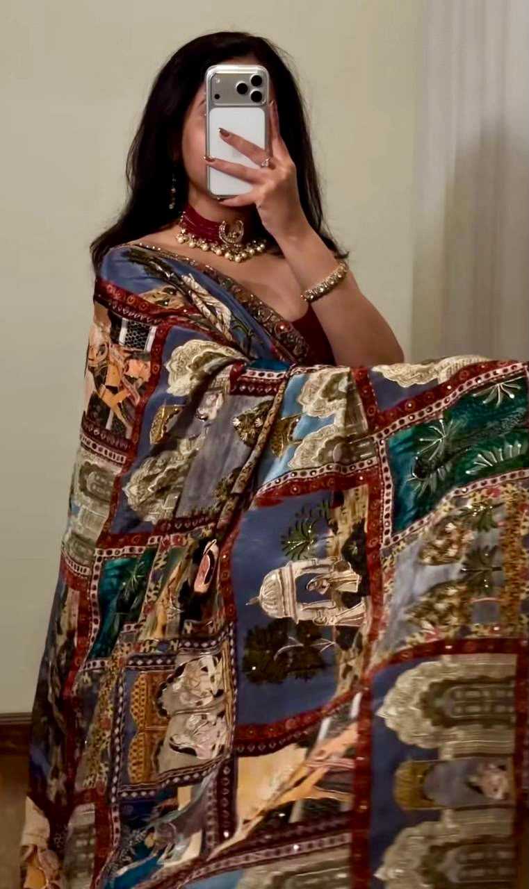 YNF Wholesale Chinon Silk Handloom Sarees  | Surat Manufacturer