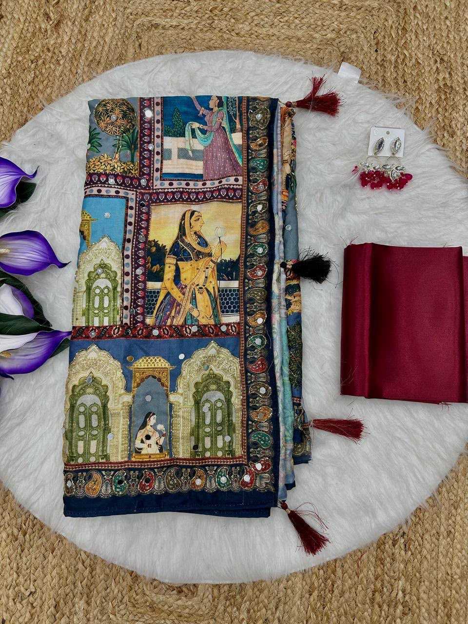 YNF Wholesale Chinon Silk Handloom Sarees  | Surat Manufacturer