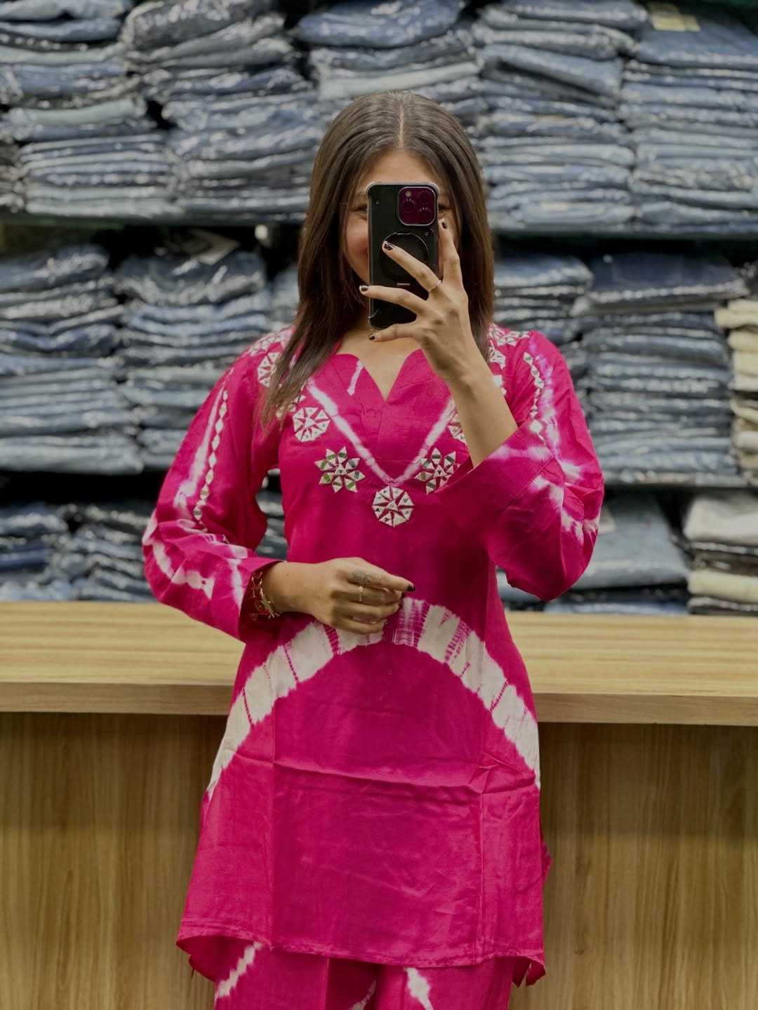 YNF Wholesale Burberry Silk Co-ord Set  | Surat Manufacturer