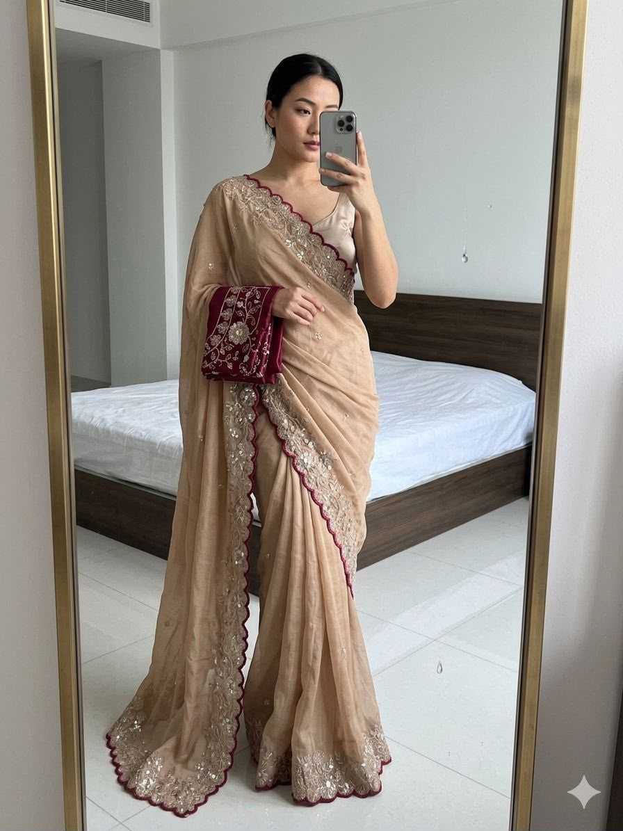 YNF Wholesale Premium Georgette Designer Sarees KESH604 Jhanak | Surat Manufacturer