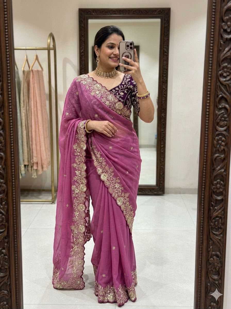YNF Wholesale Premium Georgette Designer Sarees KESH604 Jhanak | Surat Manufacturer