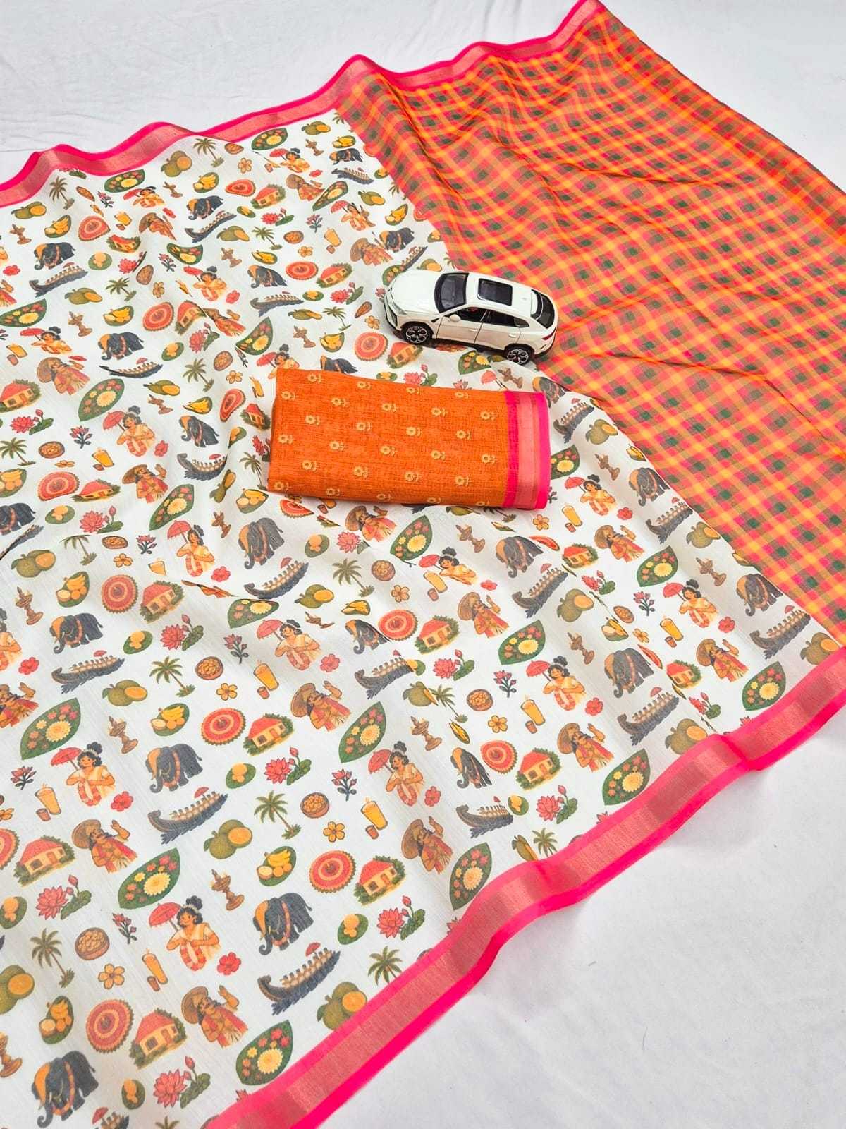 YNF Wholesale Linen Designer Sarees  | Surat Manufacturer
