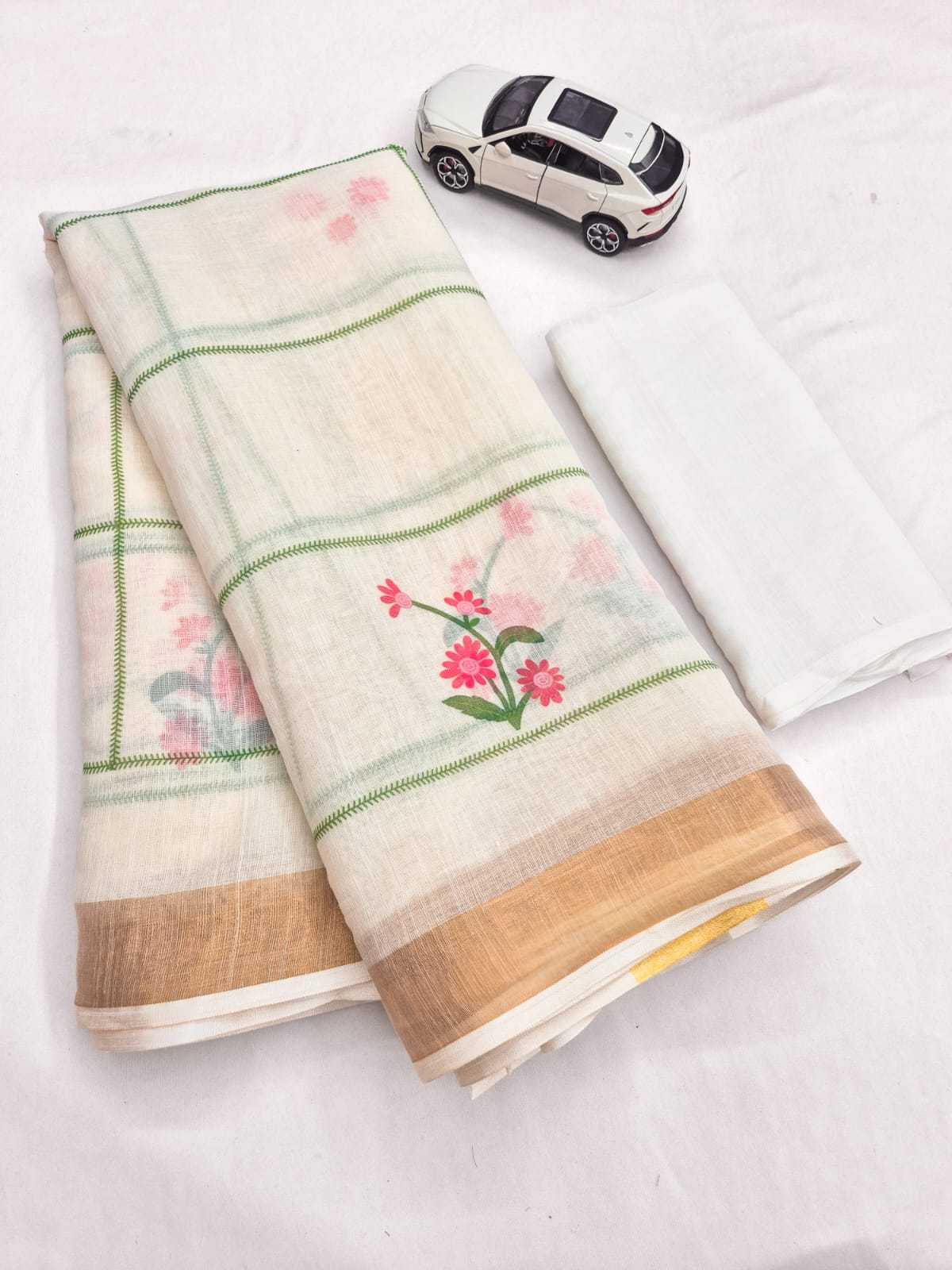 YNF Wholesale Linen Designer Sarees  | Surat Manufacturer