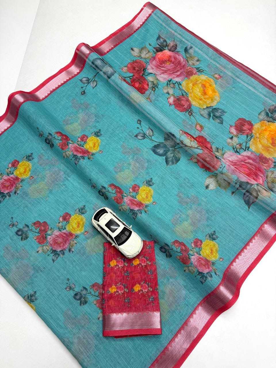 YNF Wholesale Linen Designer Sarees  | Surat Manufacturer