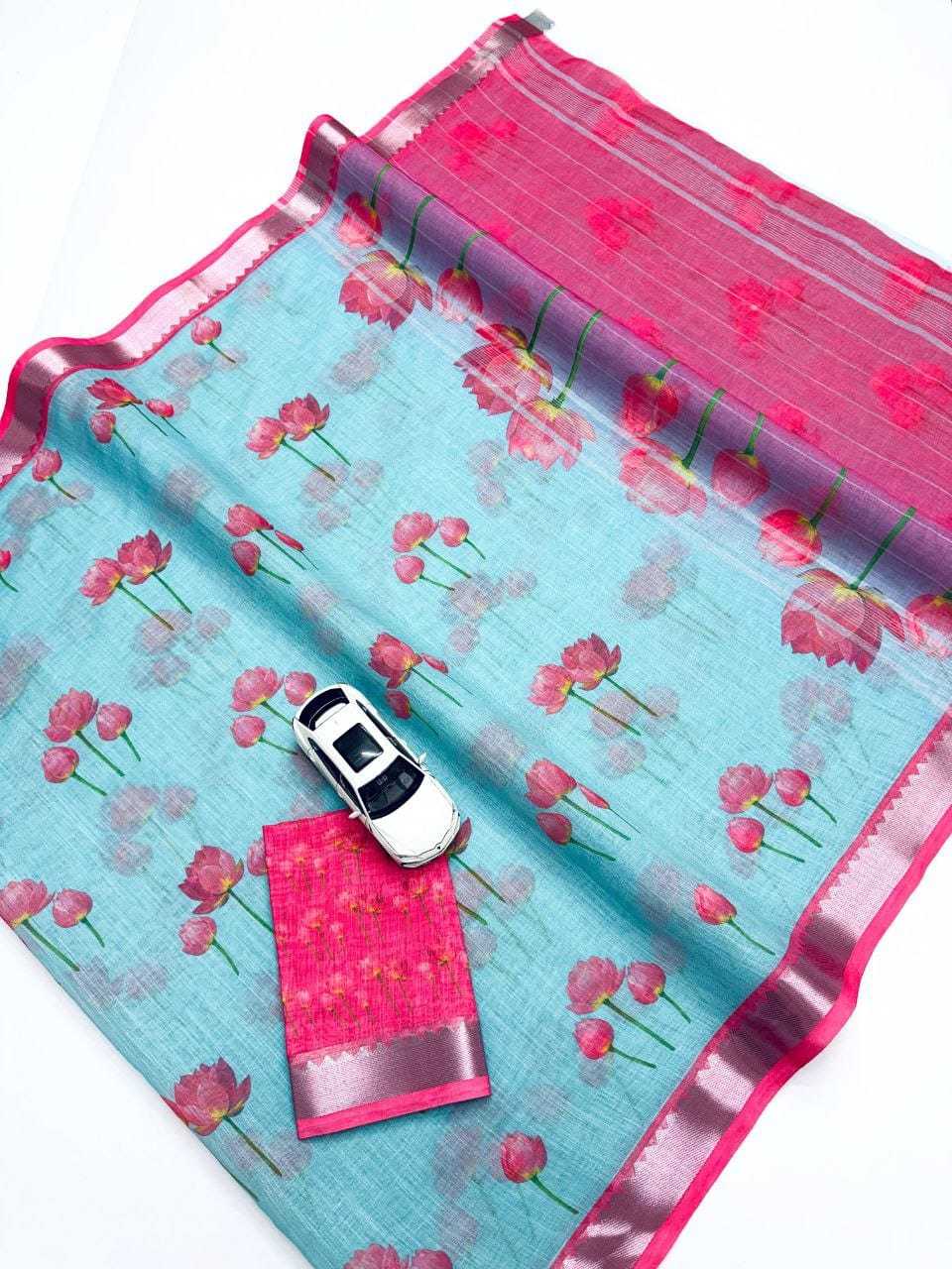 YNF Wholesale Linen Designer Sarees  | Surat Manufacturer