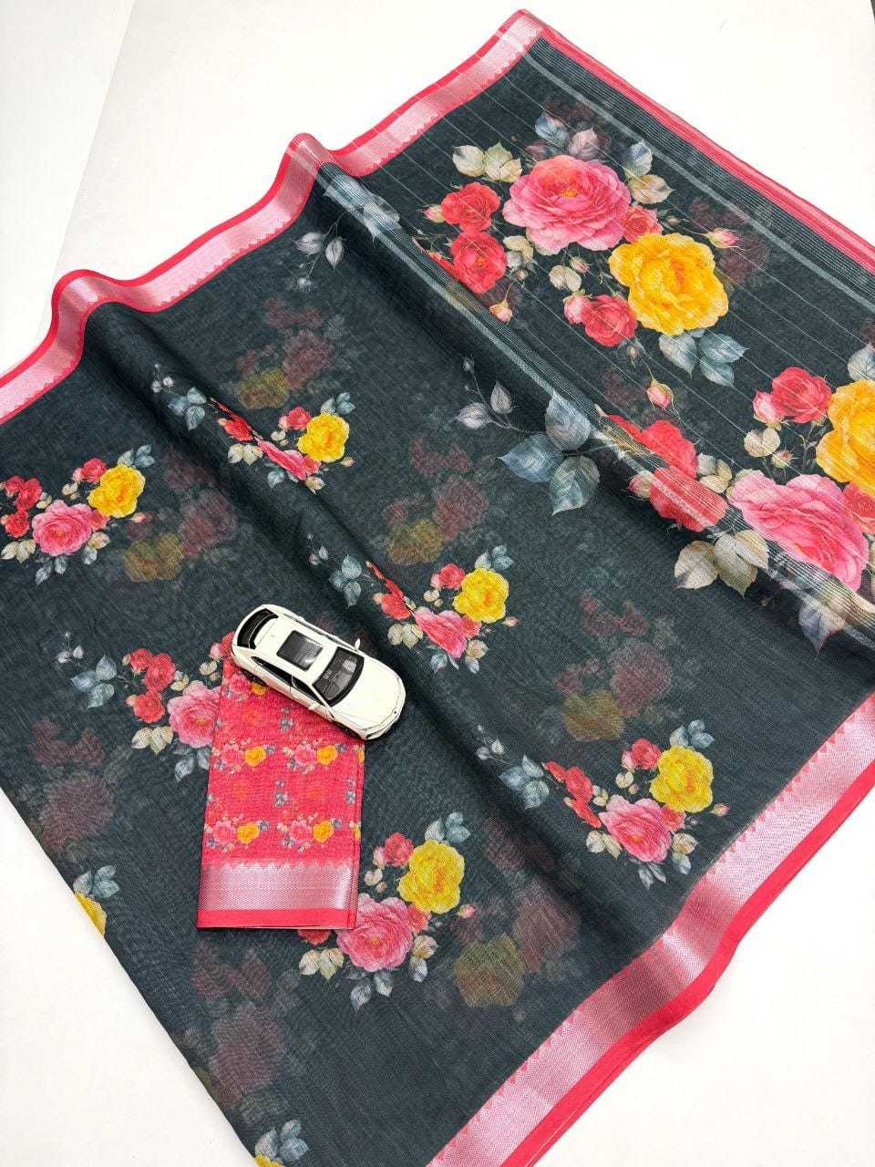 YNF Wholesale Linen Designer Sarees  | Surat Manufacturer