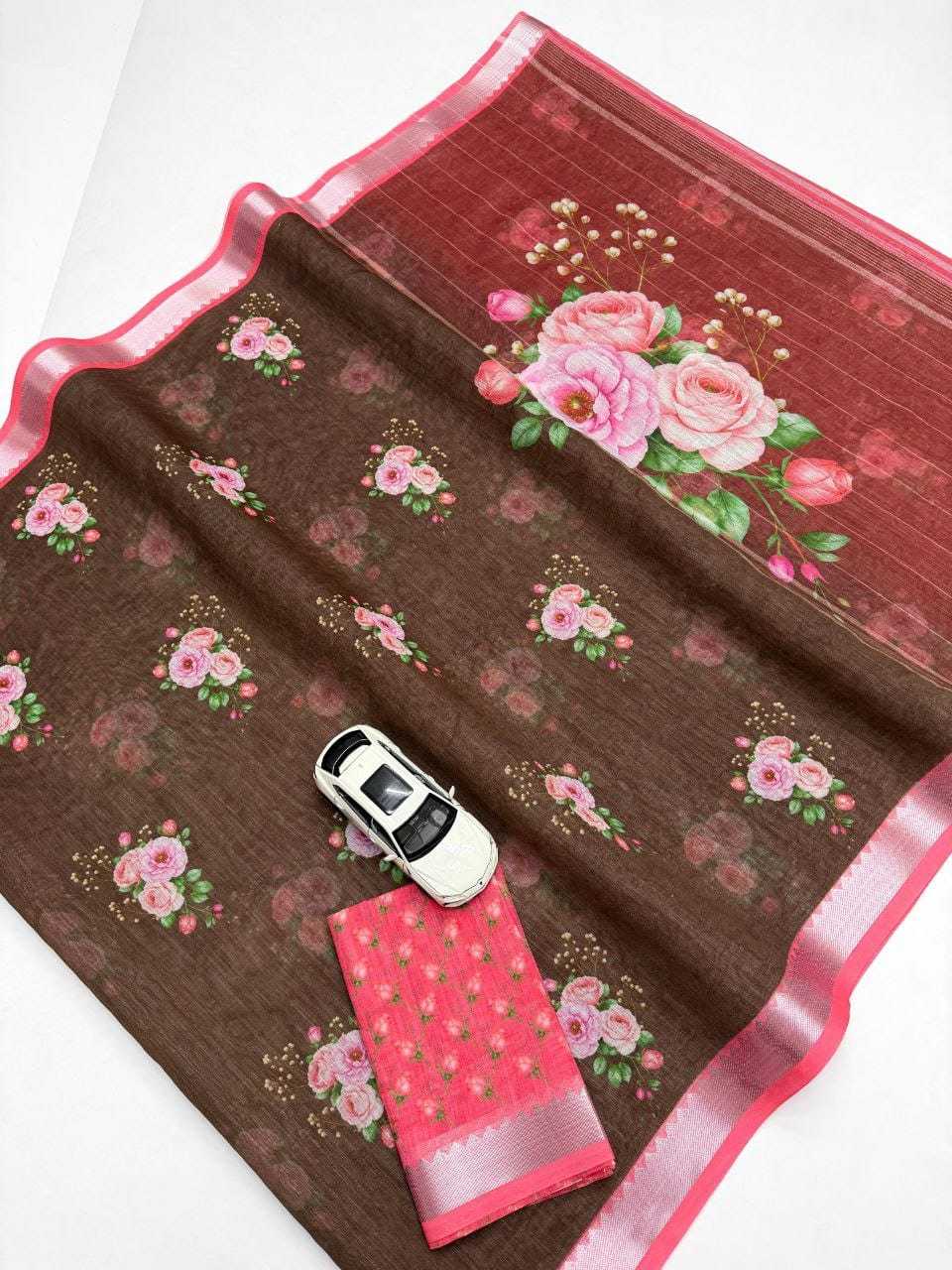 YNF Wholesale Linen Designer Sarees  | Surat Manufacturer