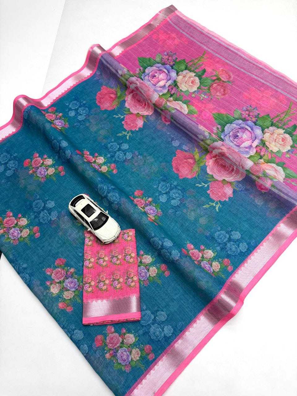 YNF Wholesale Linen Designer Sarees  | Surat Manufacturer