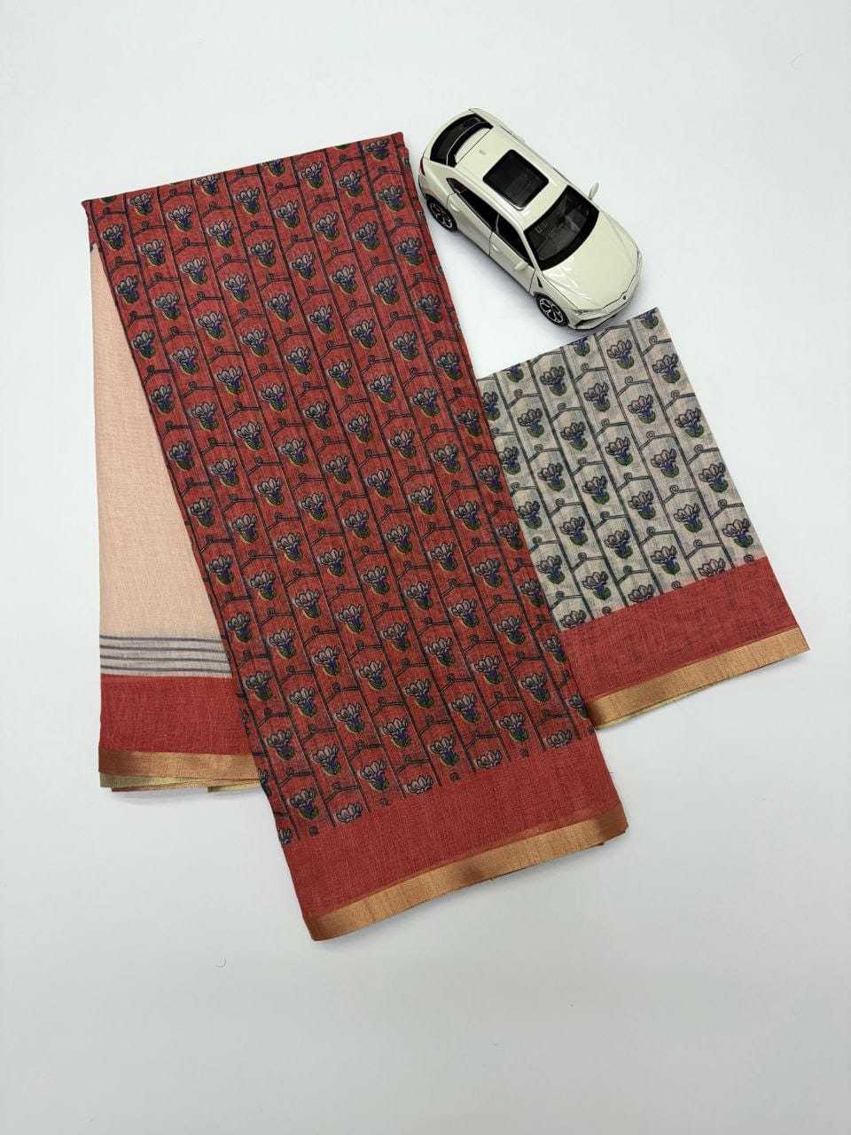 YNF Wholesale Linen Printed Sarees  | Surat Manufacturer