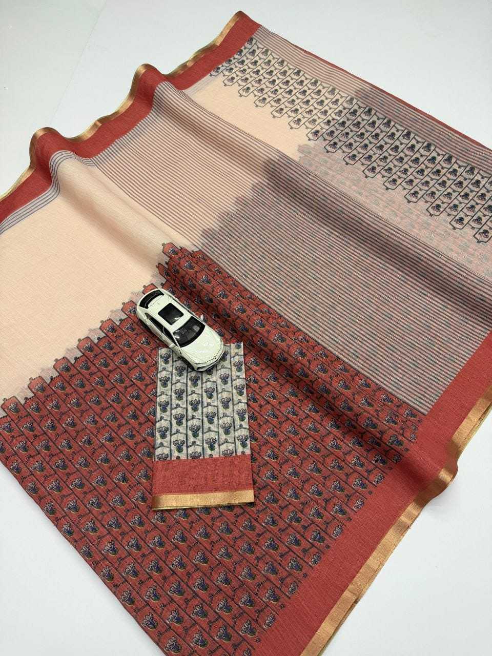YNF Wholesale Linen Printed Sarees  | Surat Manufacturer