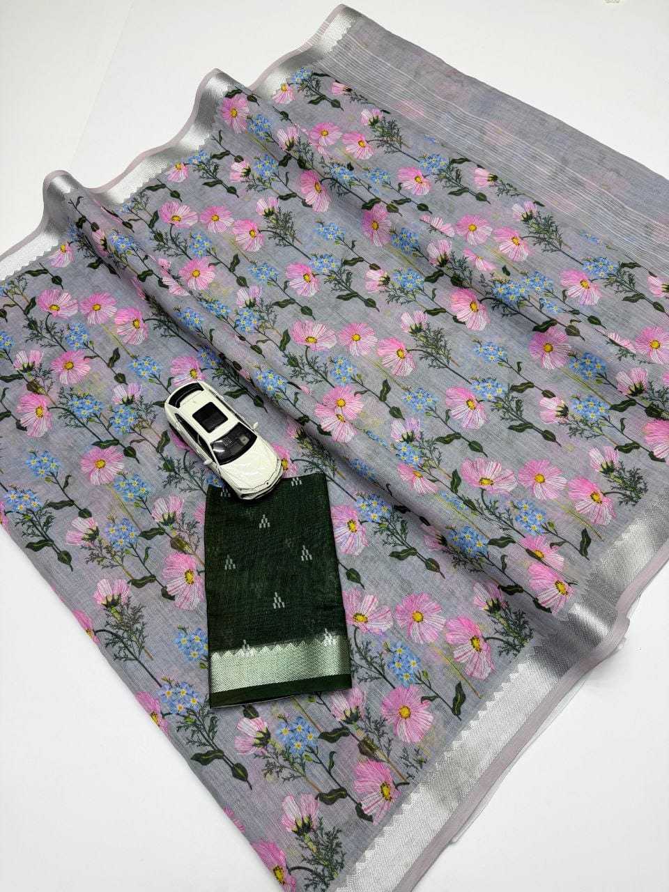 YNF Wholesale Linen Designer Sarees  | Surat Manufacturer