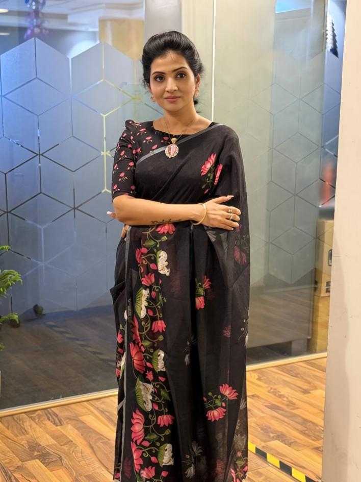 YNF Wholesale Linen Printed Sarees  | Surat Manufacturer
