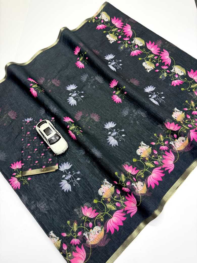 YNF Wholesale Linen Printed Sarees  | Surat Manufacturer