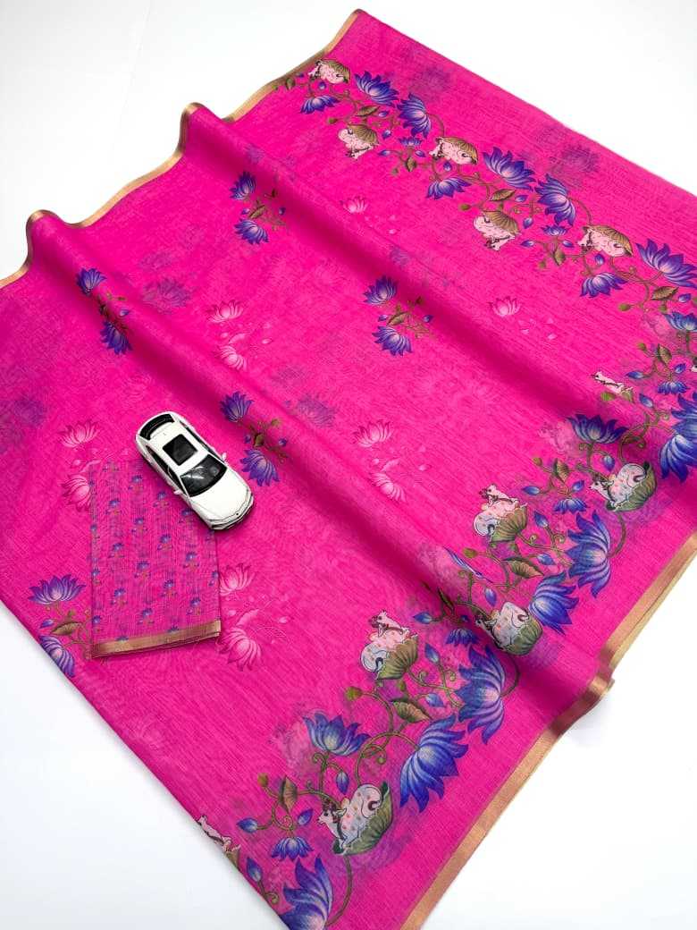 YNF Wholesale Linen Printed Sarees  | Surat Manufacturer