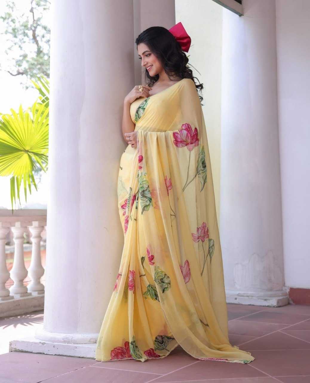 YNF Wholesale Chiffon Ready To Wear Sarees KESH606 496 | Surat Manufacturer