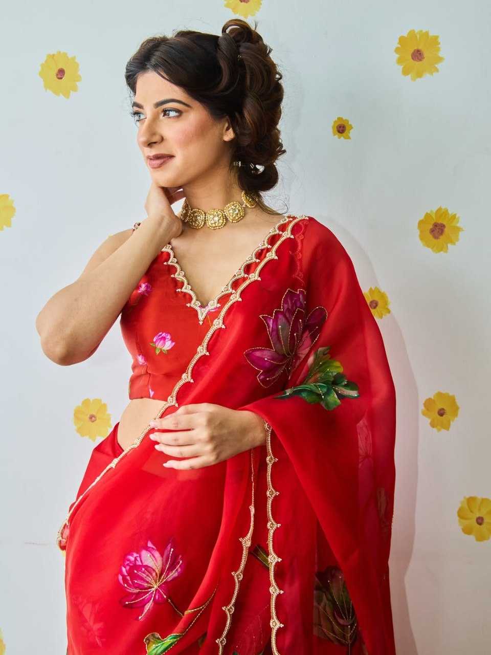 YNF Wholesale Organza Silk Ready To Wear Sarees KESH606 534 | Surat Manufacturer