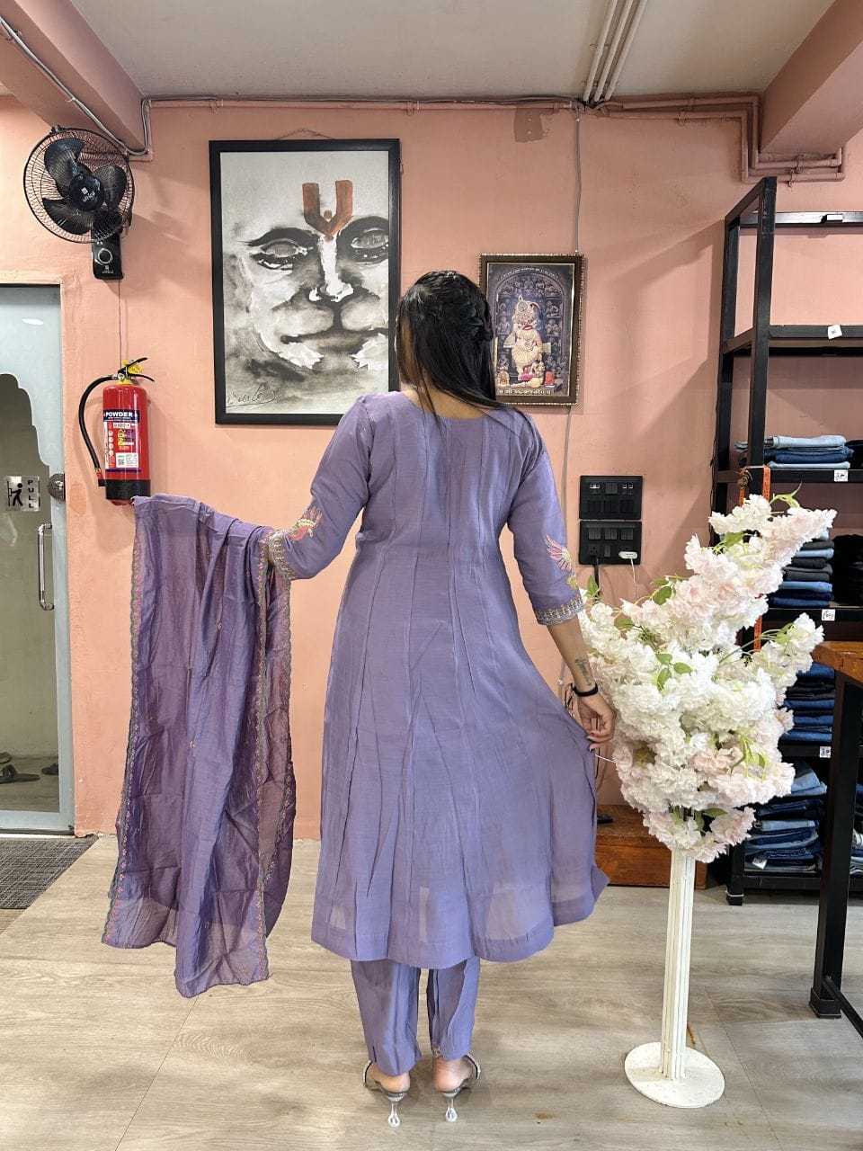 YNF Wholesale Chanderi Cotton Embroidery Suits KESH608 Paired | Surat Manufacturer