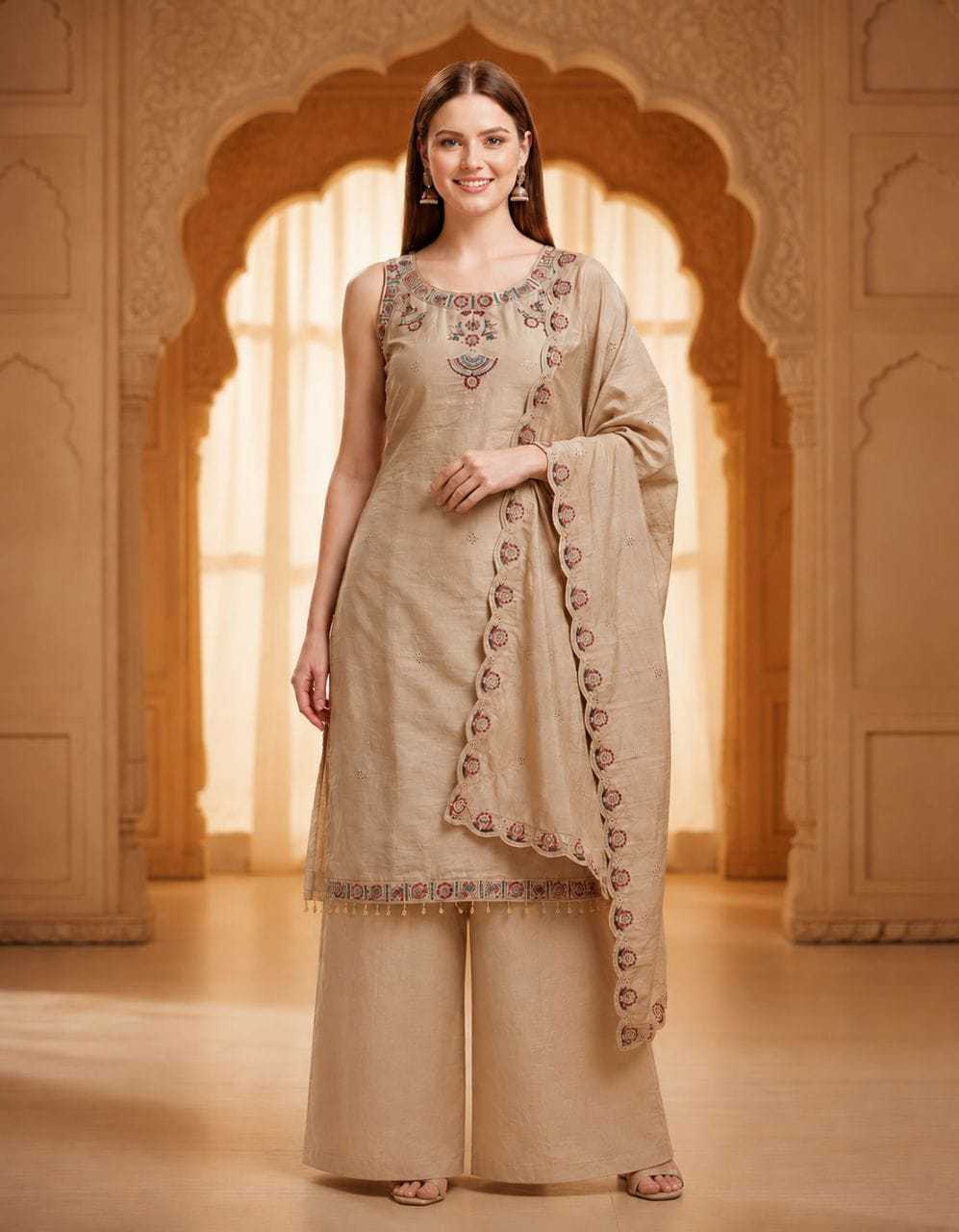YNF Wholesale Heavy Roman Silk Embroidery Suits  | Surat Manufacturer