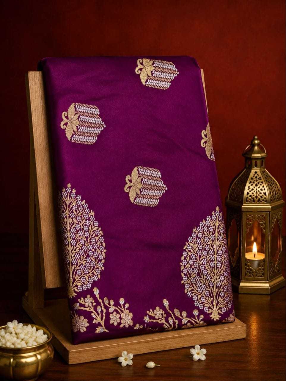 YNF Wholesale Satin Silk Jacquard Saree  | Surat Manufacturer