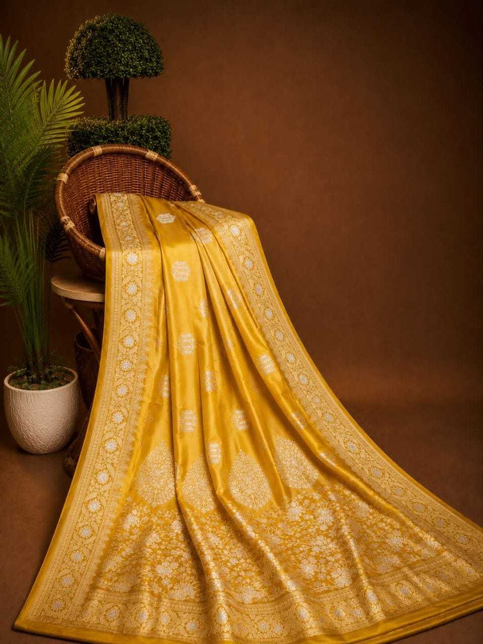 YNF Wholesale Satin Silk Jacquard Saree  | Surat Manufacturer