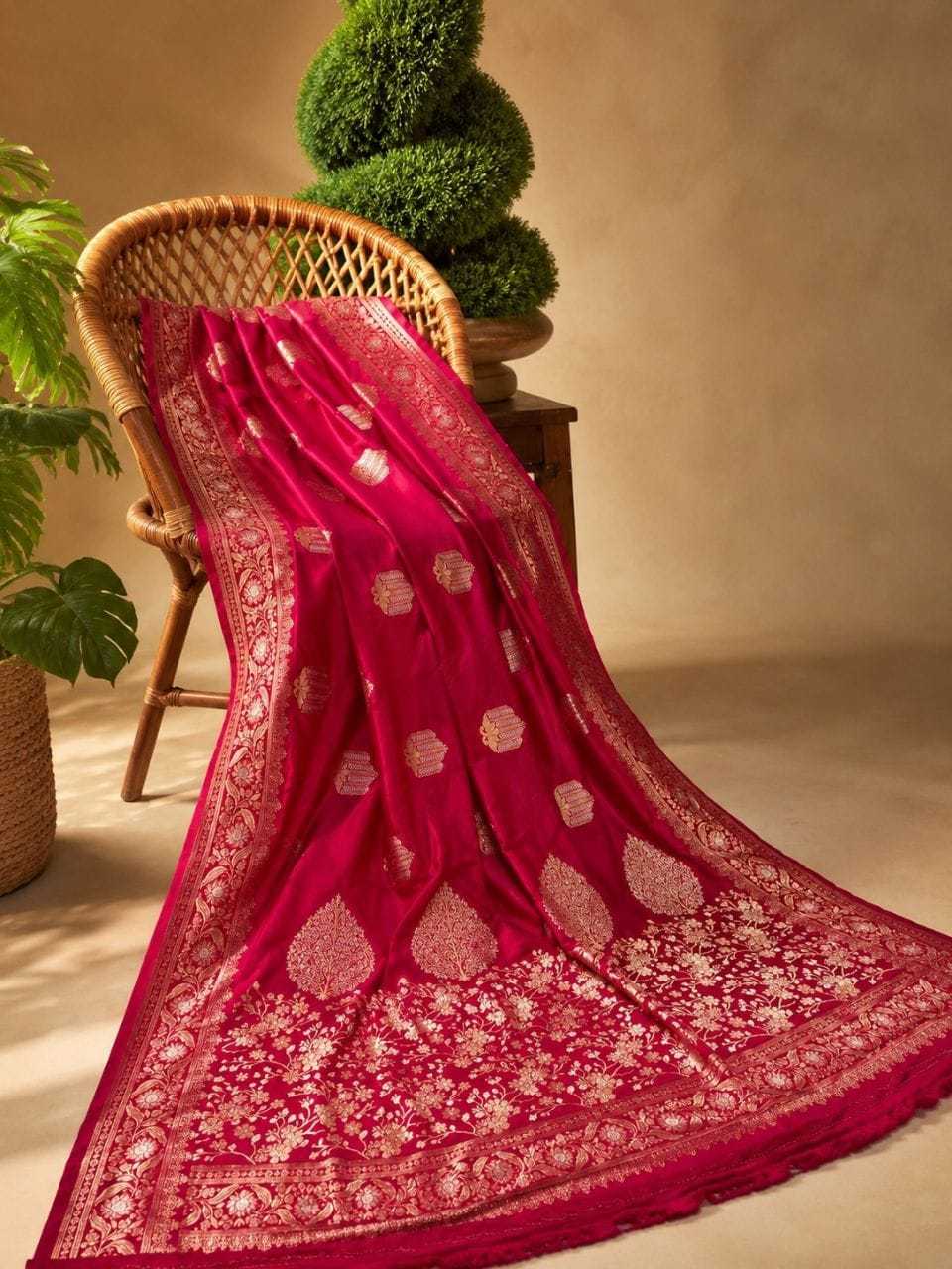 YNF Wholesale Satin Silk Jacquard Saree  | Surat Manufacturer