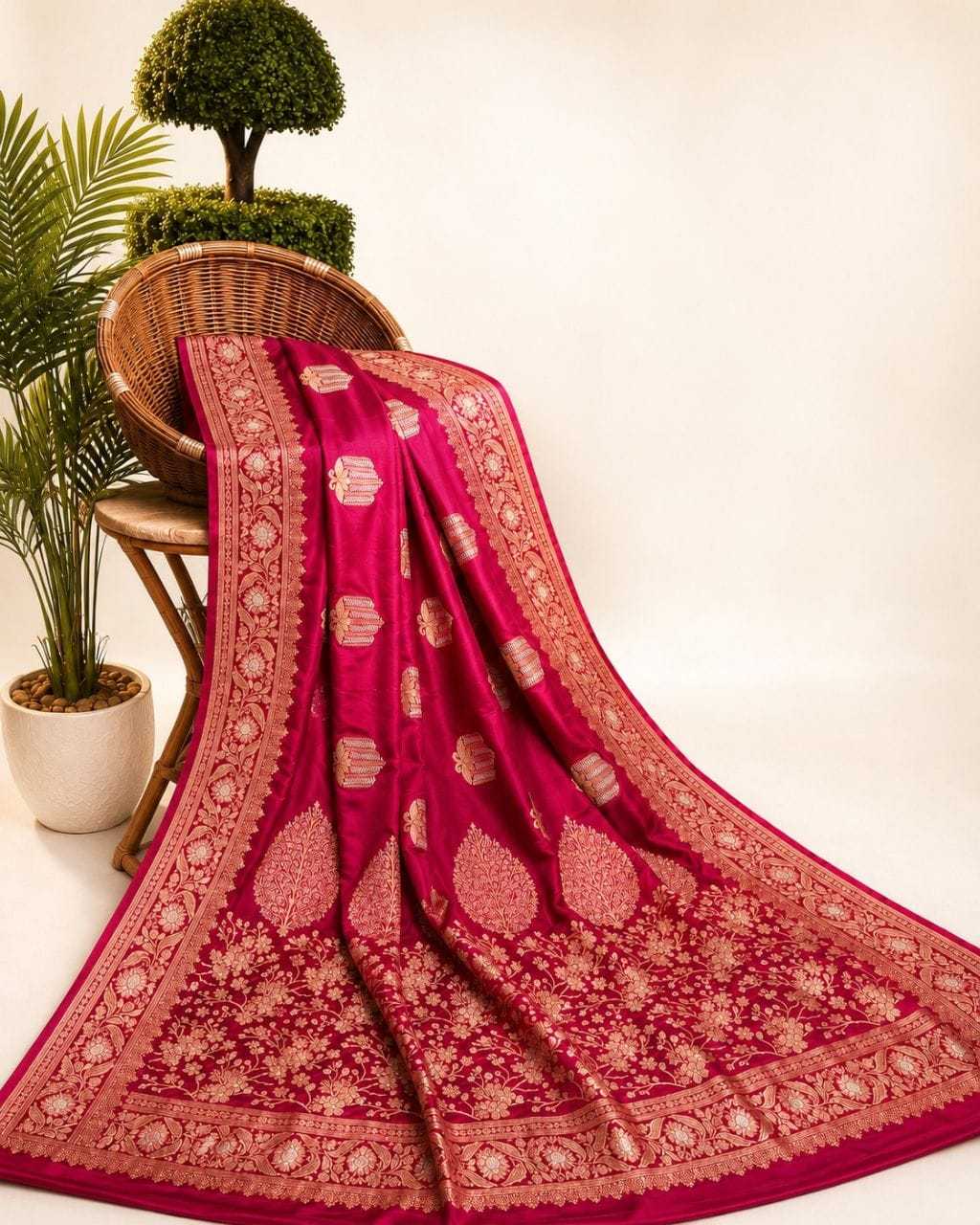 YNF Wholesale Satin Silk Jacquard Saree  | Surat Manufacturer