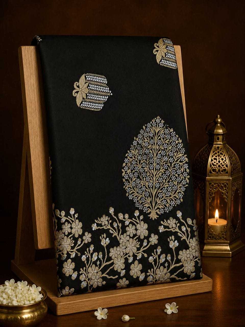 YNF Wholesale Satin Silk Jacquard Saree  | Surat Manufacturer