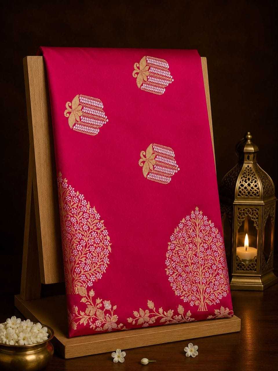 YNF Wholesale Satin Silk Jacquard Saree  | Surat Manufacturer