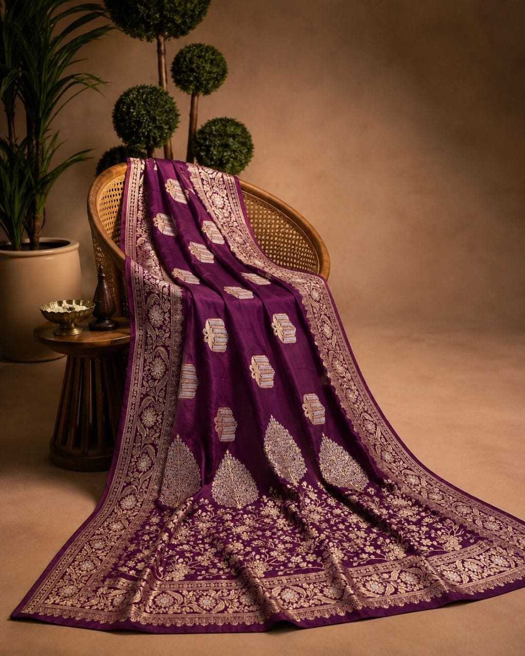 YNF Wholesale Satin Silk Jacquard Saree  | Surat Manufacturer