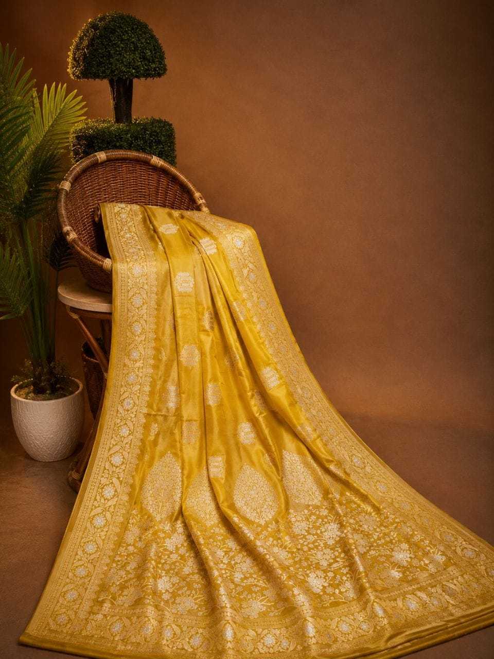 YNF Wholesale Satin Silk Jacquard Saree  | Surat Manufacturer