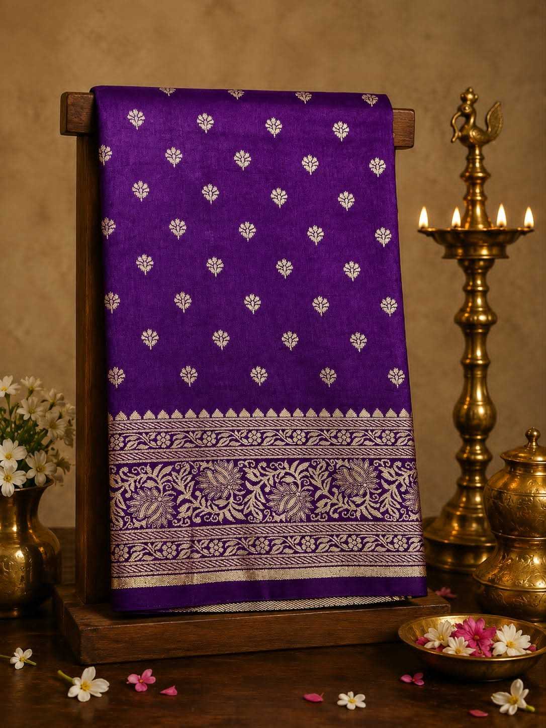YNF Wholesale Zari Silk Butta Sarees  | Surat Manufacturer