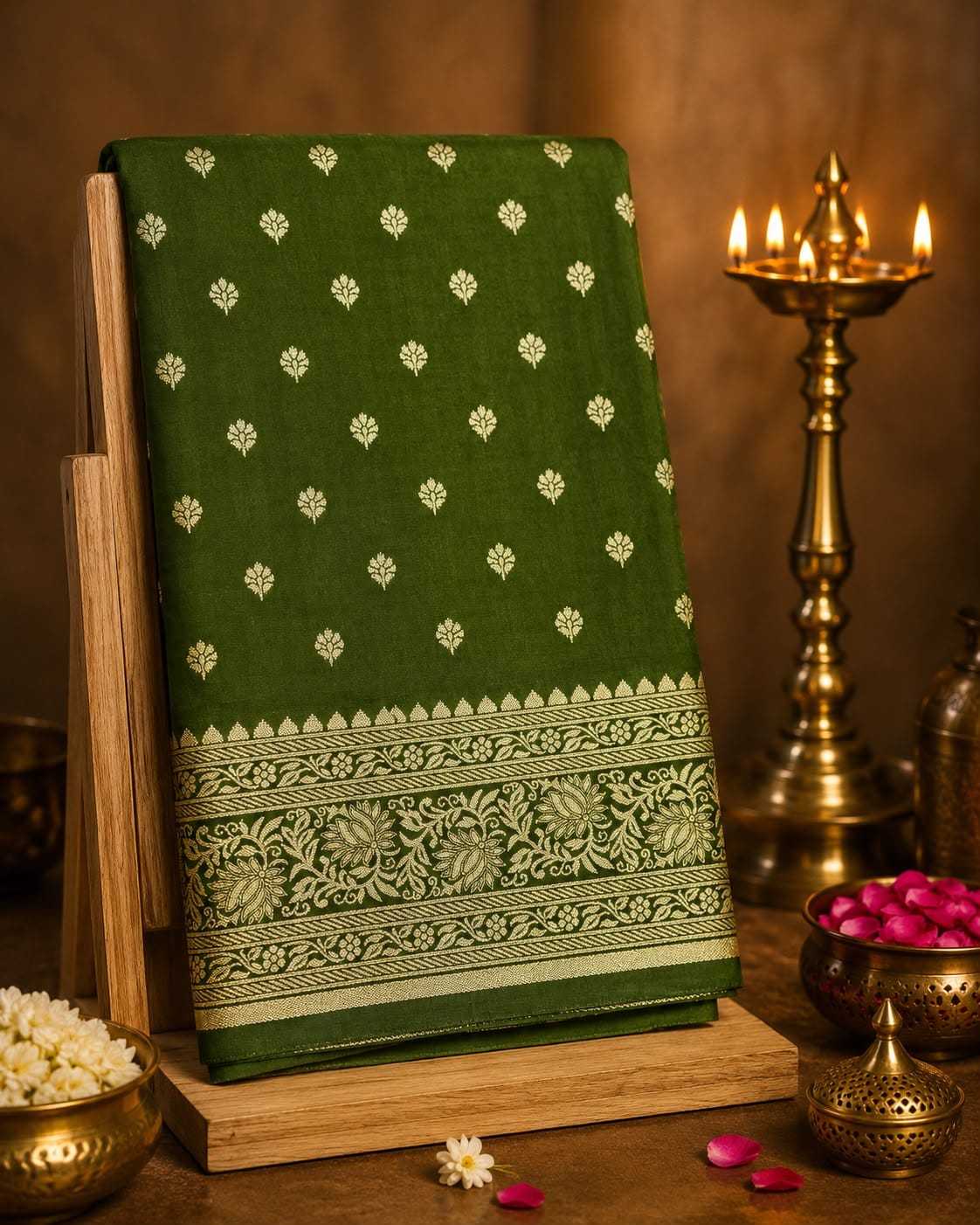 YNF Wholesale Zari Silk Butta Sarees  | Surat Manufacturer