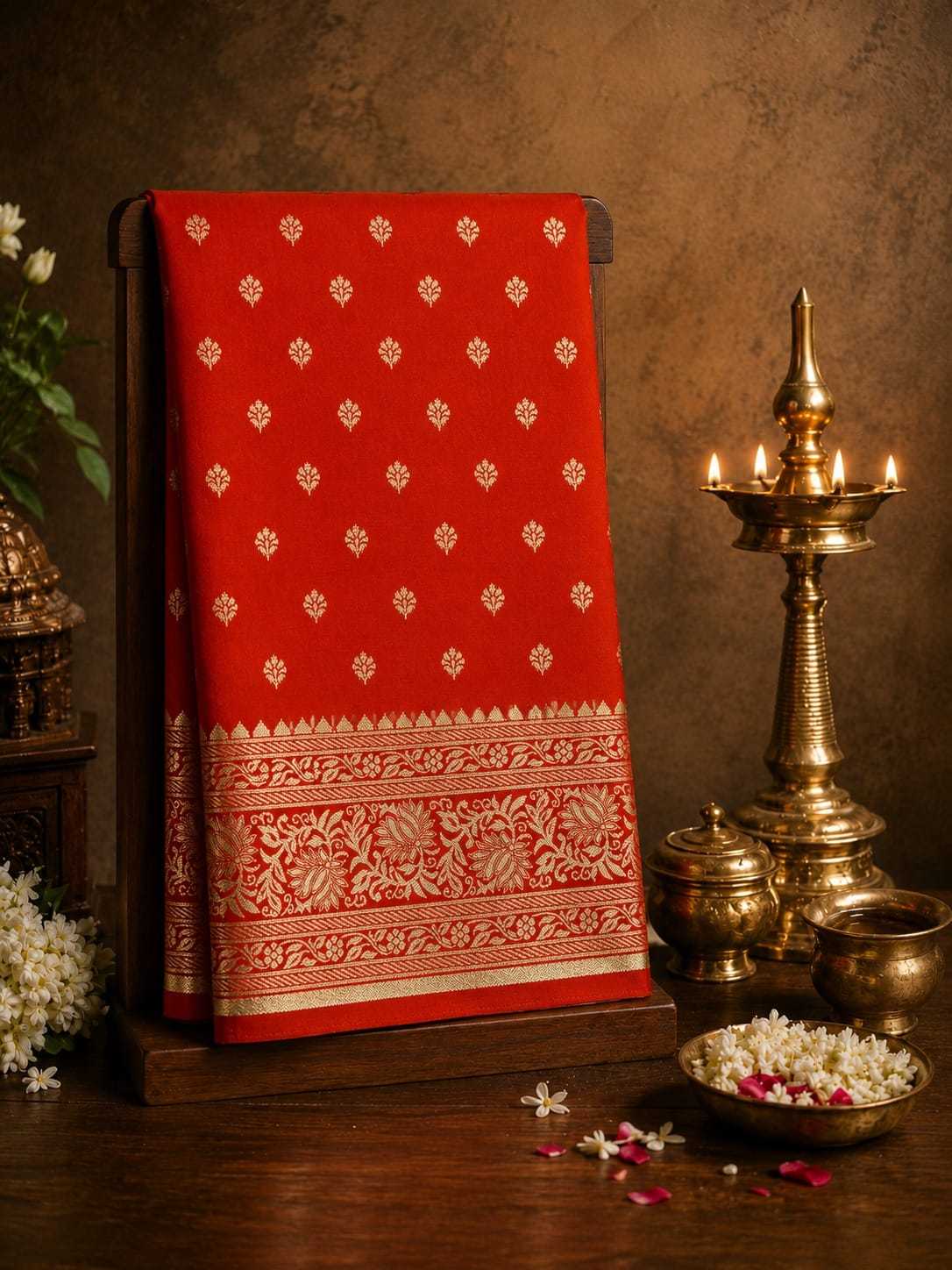 YNF Wholesale Zari Silk Butta Sarees  | Surat Manufacturer