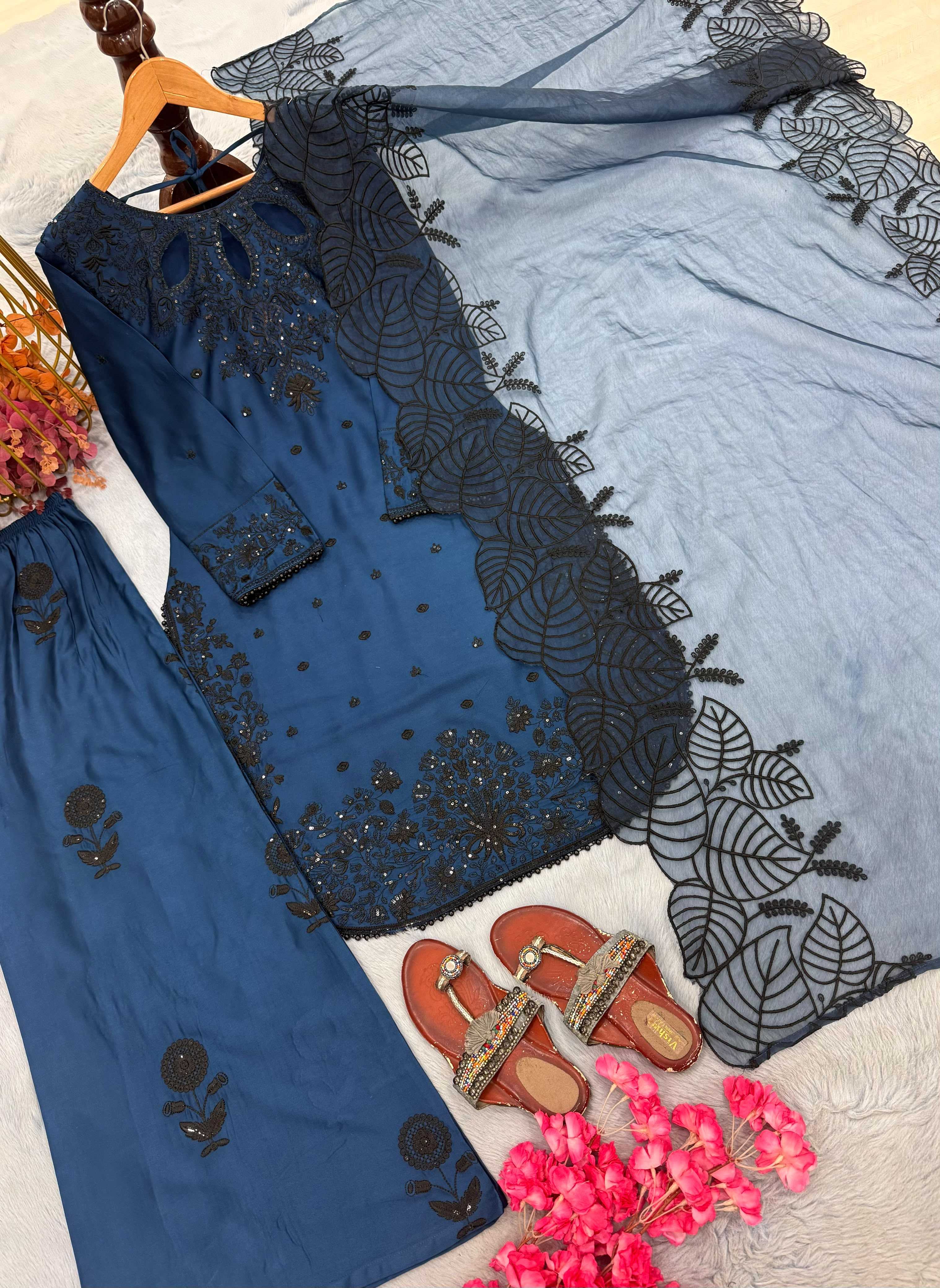 YNF Wholesale Satin Embroidery Suits  | Surat Manufacturer