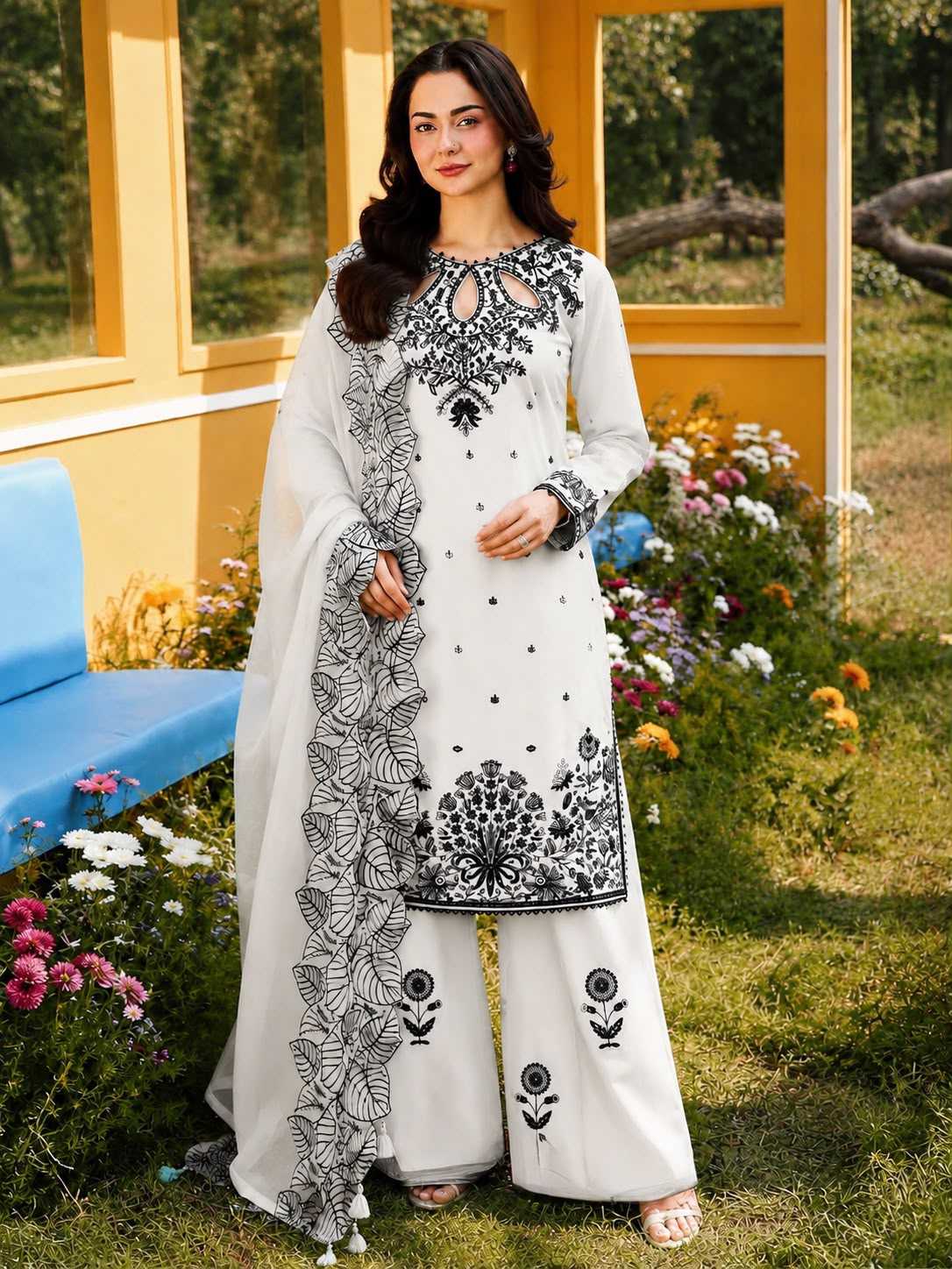 YNF Wholesale Satin Embroidery Suits  | Surat Manufacturer