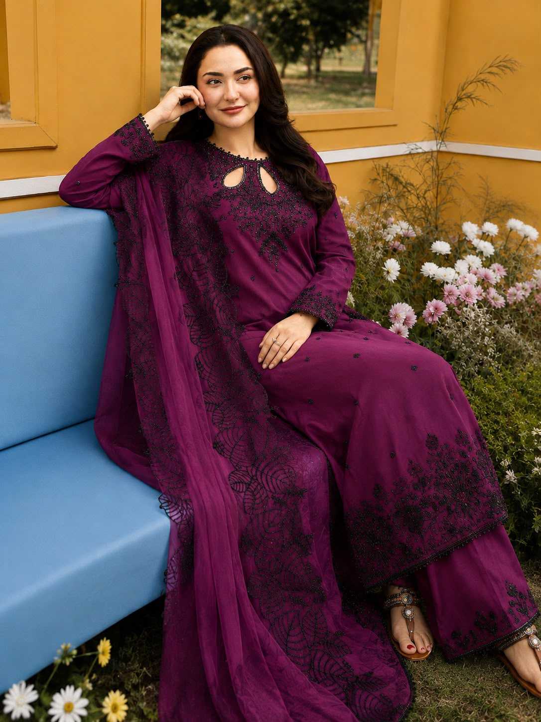 YNF Wholesale Satin Embroidery Suits  | Surat Manufacturer