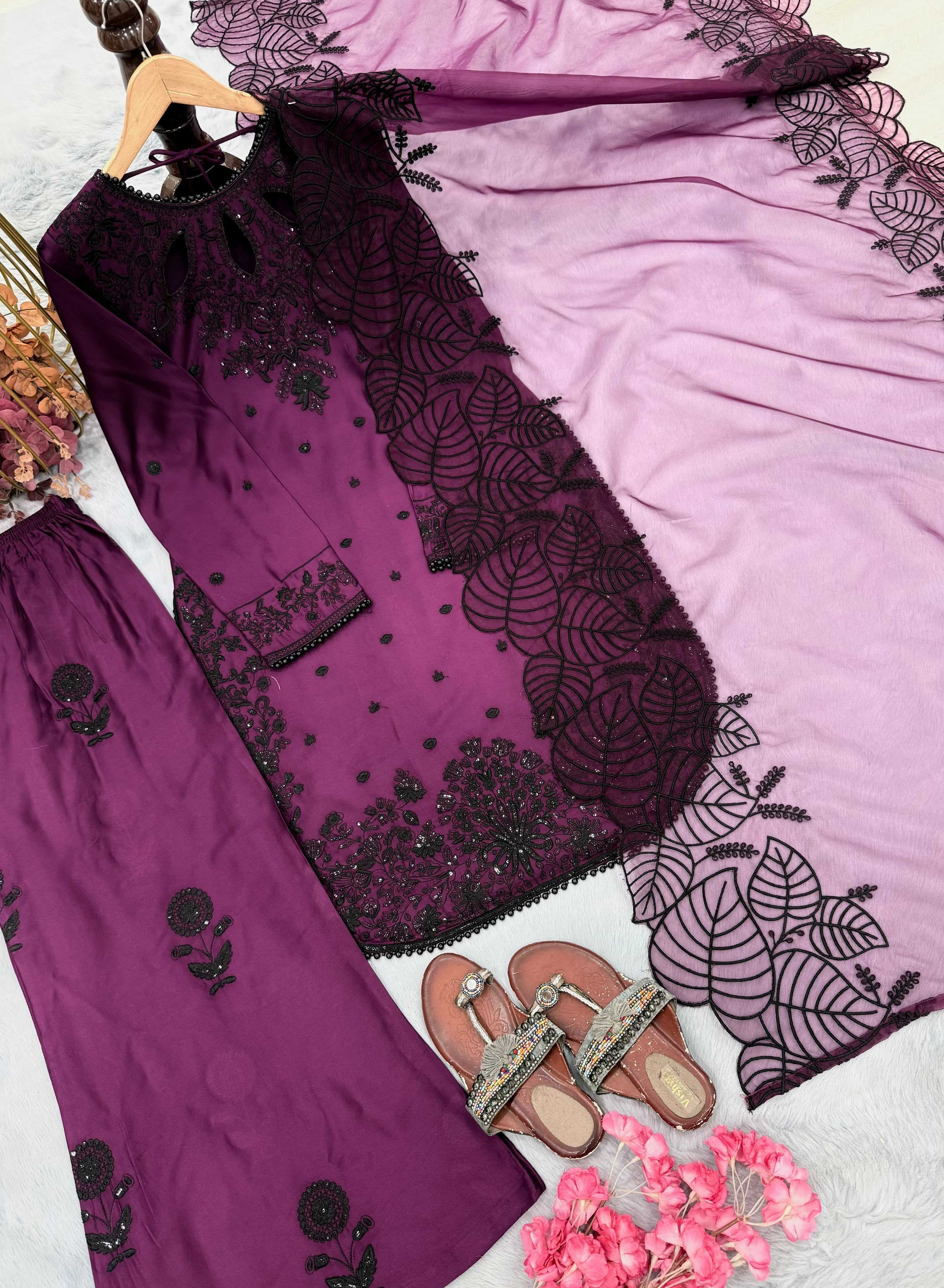 YNF Wholesale Satin Embroidery Suits  | Surat Manufacturer