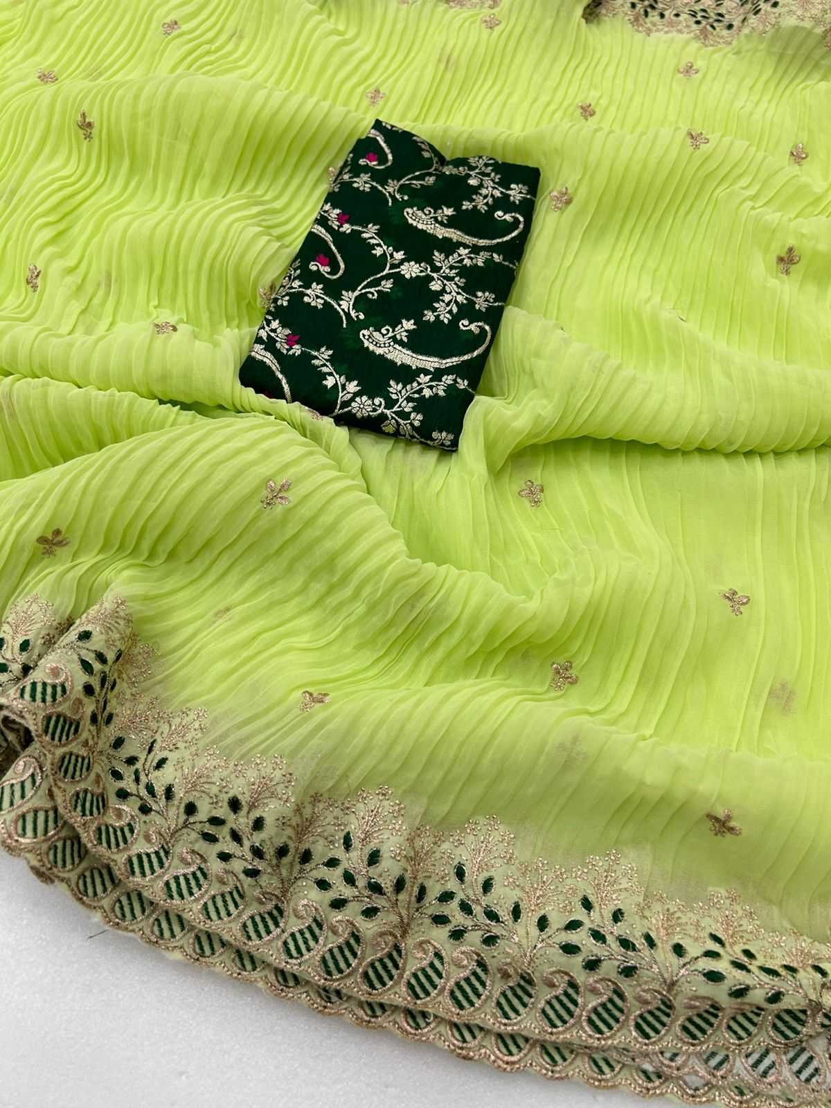 YNF Wholesale Faux Georgette Party Wear Sarees  | Surat Manufacturer